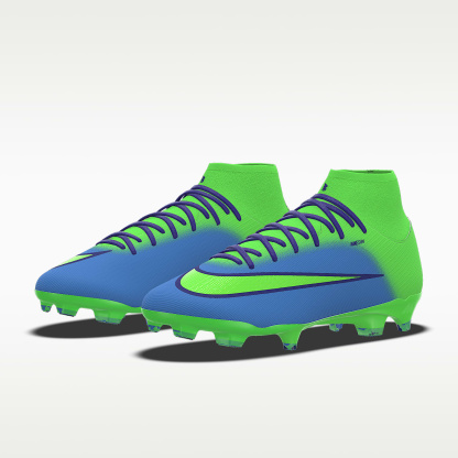 Nike Mercurial Superfly 11 Academy By You personalisierbarer High-Top-Fußballschuh für normalen Rasen – Multi-Color/Multi-Color [8526336765]