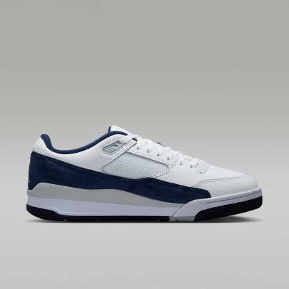 Jordan Flight Court Schuh (Herren) – Weiß/Light Smoke Grey/Obsidian/College Navy