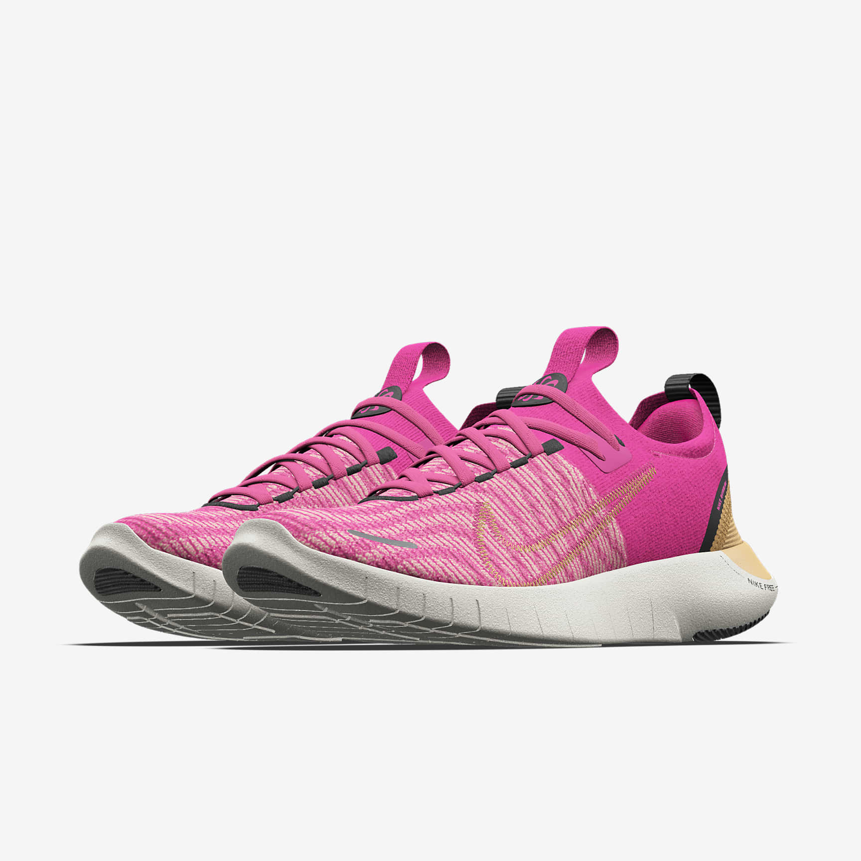 Nike Free RN By You personalisierbarer Straßenlaufschuh für Herren – Weiß/Platinum Tint/Weiß [3065382787]