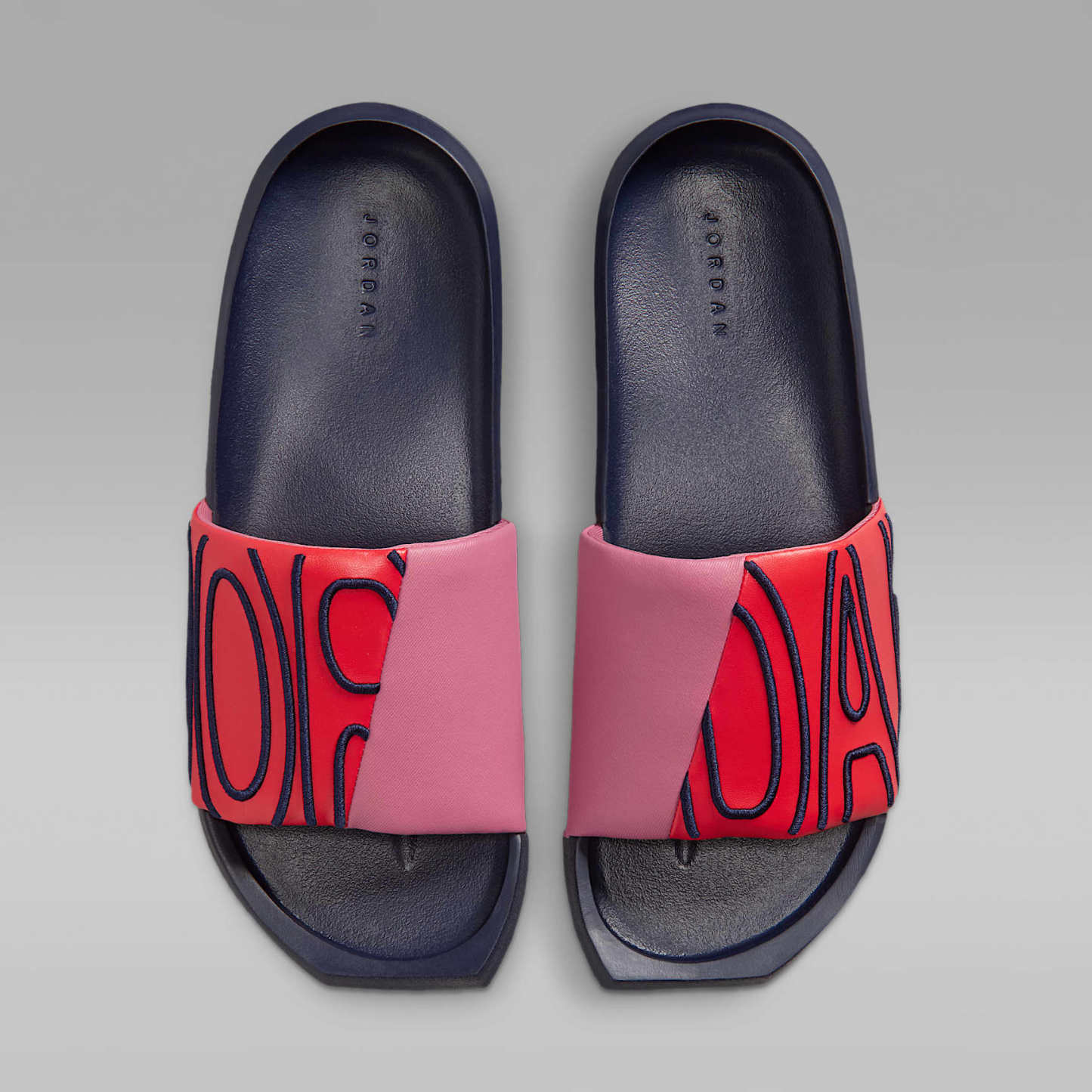 Jordan NOLA Damen-Slides – Obsidian/Track Red/Desert Berry