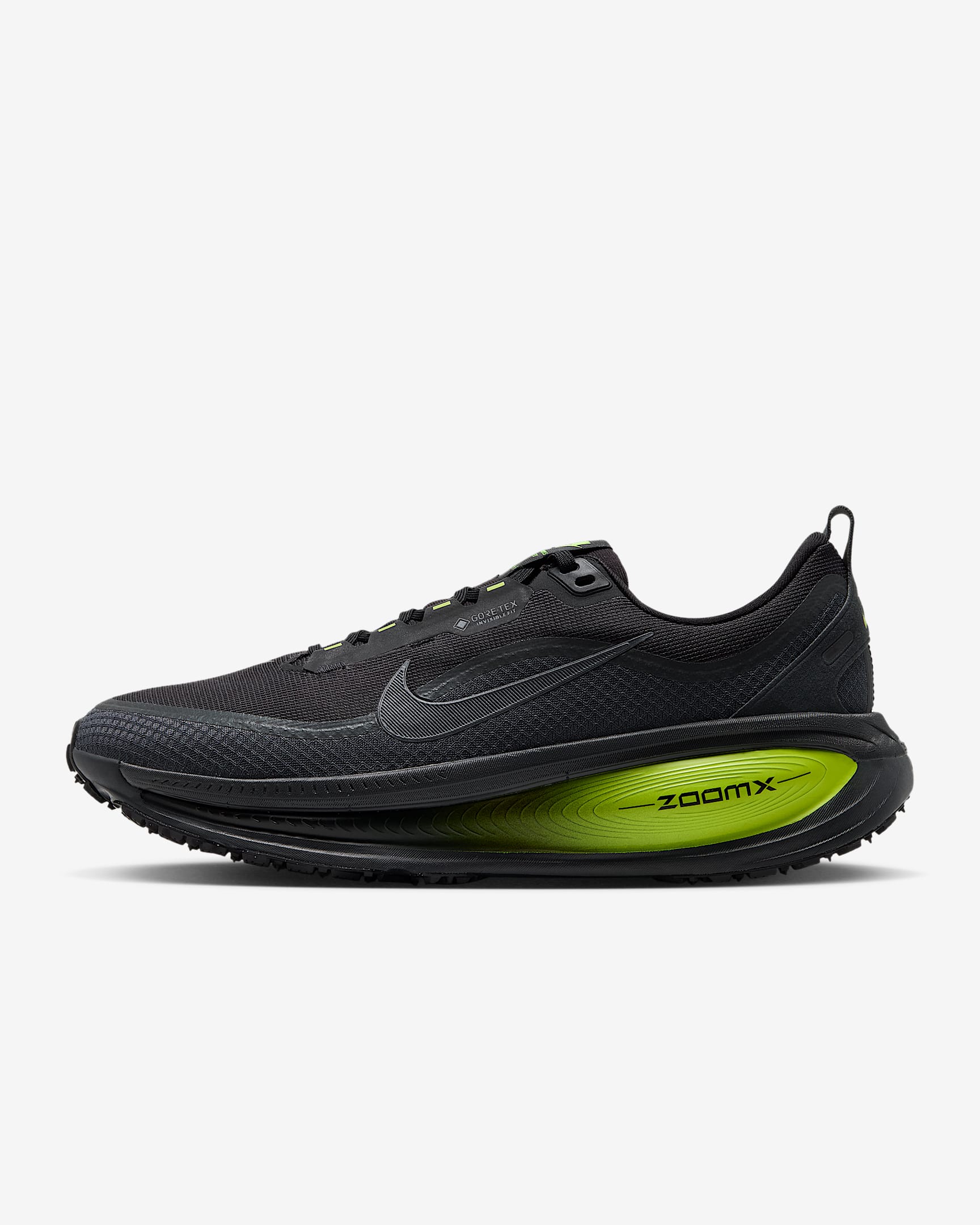 Nike Vomero 18 GORE-TEX wasserdichter Straßenlaufschuh mit reflektierenden Akzenten (Herren) – Anthracite/Lemon Venom/Schwarz