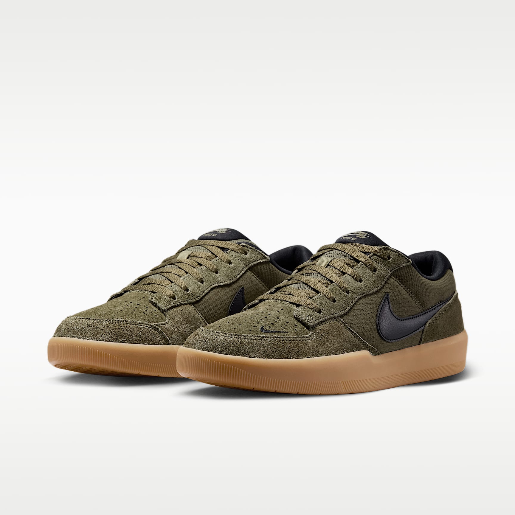 Nike SB Force 58 Skateboardschuh – Medium Olive/Medium Olive/Gum Light Brown/Schwarz
