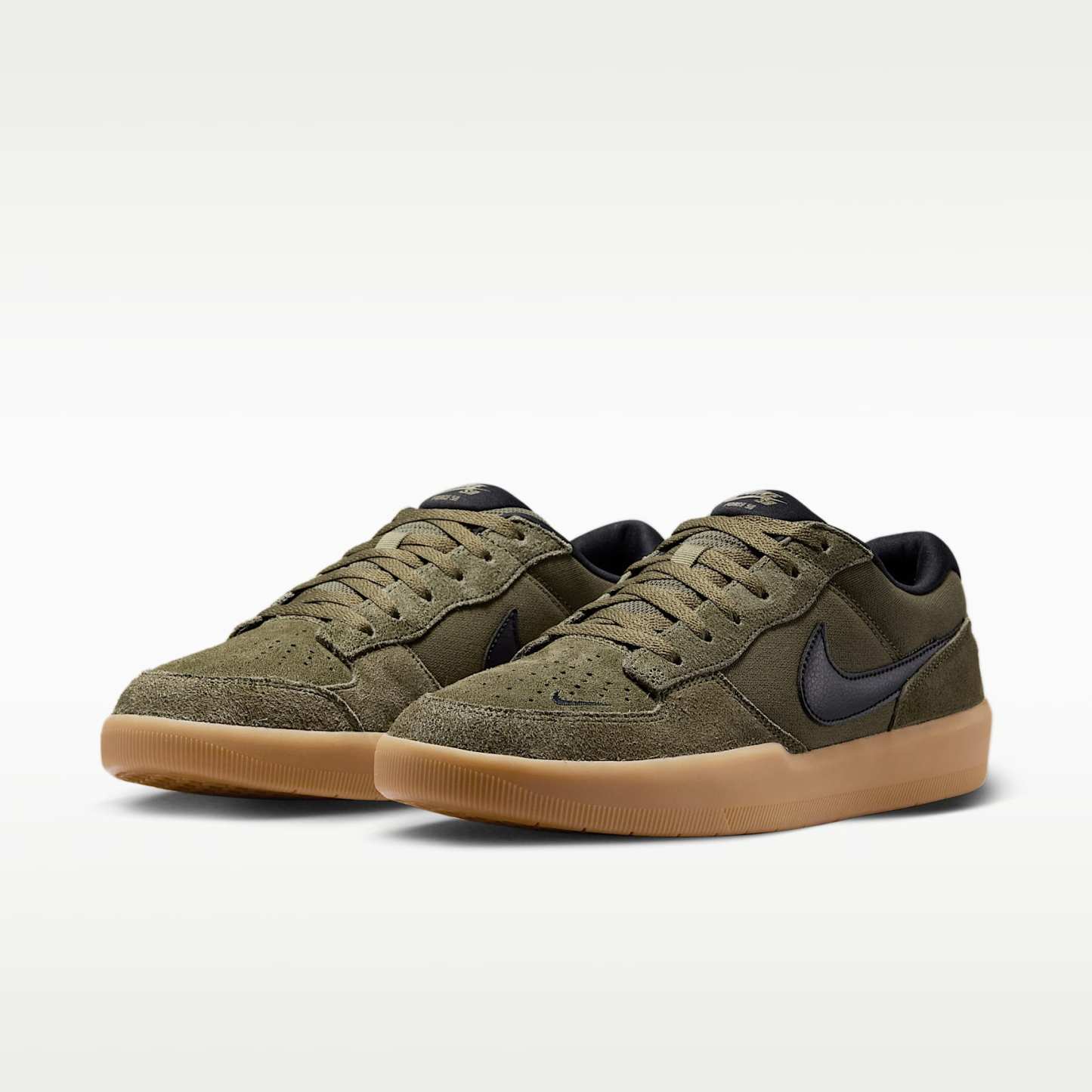 Nike SB Force 58 Skateboardschuh – Medium Olive/Medium Olive/Gum Light Brown/Schwarz
