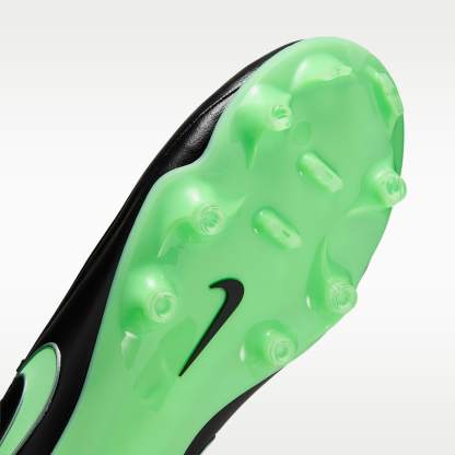 Nike Tiempo Maestro Academy Low Top Fußballschuh für verschiedene Böden – Schwarz/Schwarz/Illusion Green