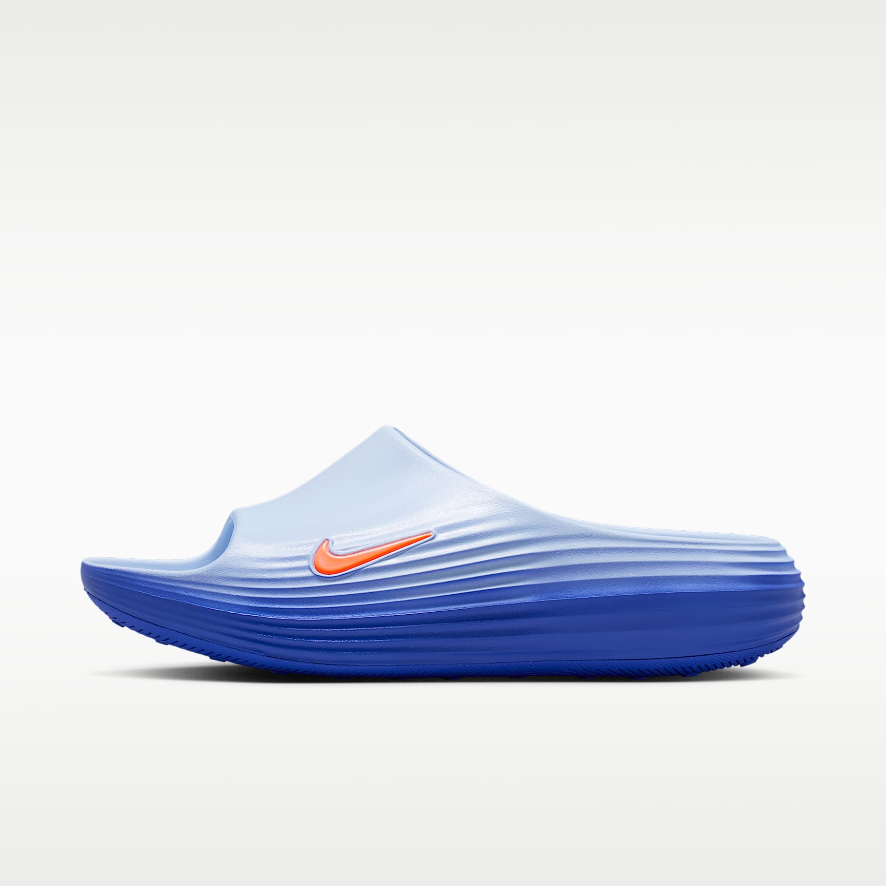 Nike ReactX Rejuven8 Slides (Herren) – Hydrogen Blue/Blue Crystal/Lapis/Total Orange