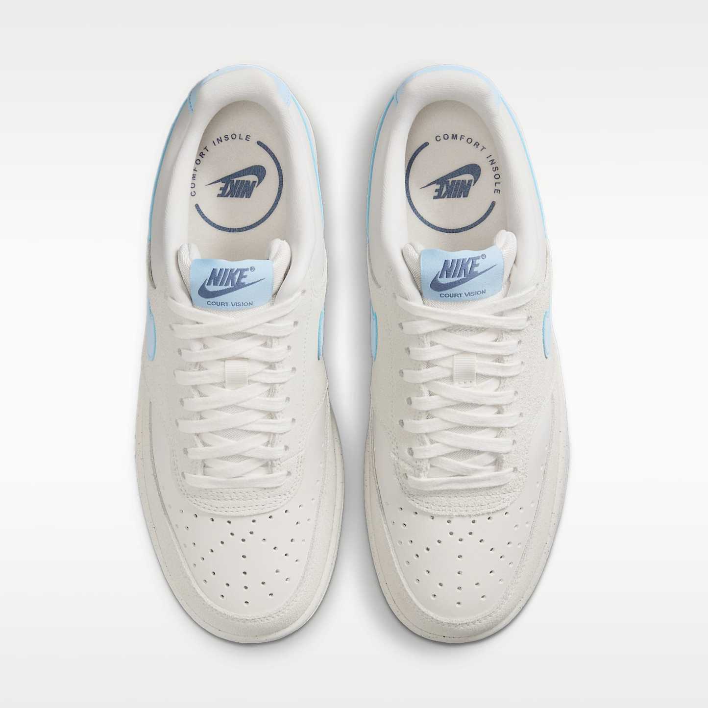 Nike Court Vision Low Schuh (Damen) – Phantom/Light Bone/Diffused Blue/Psychic Blue