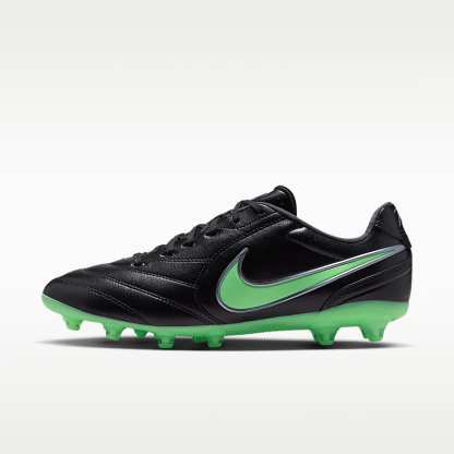 Nike Tiempo Ligera Pro Low-Top-Fußballschuh für Kunstrasen – Schwarz/Schwarz/Illusion Green