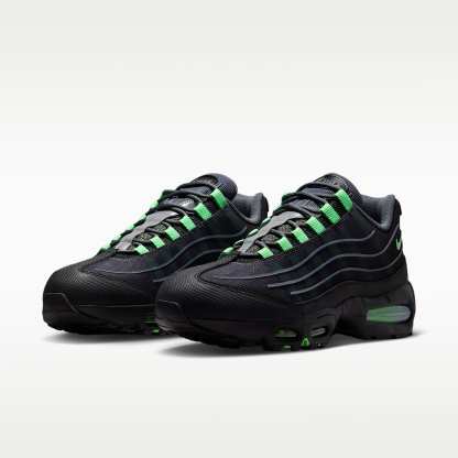 Nike Air Max 95 Big Bubble Tech Schuh (Herren) – Iron Grey/Schwarz/Metallic Silver/Illusion Green