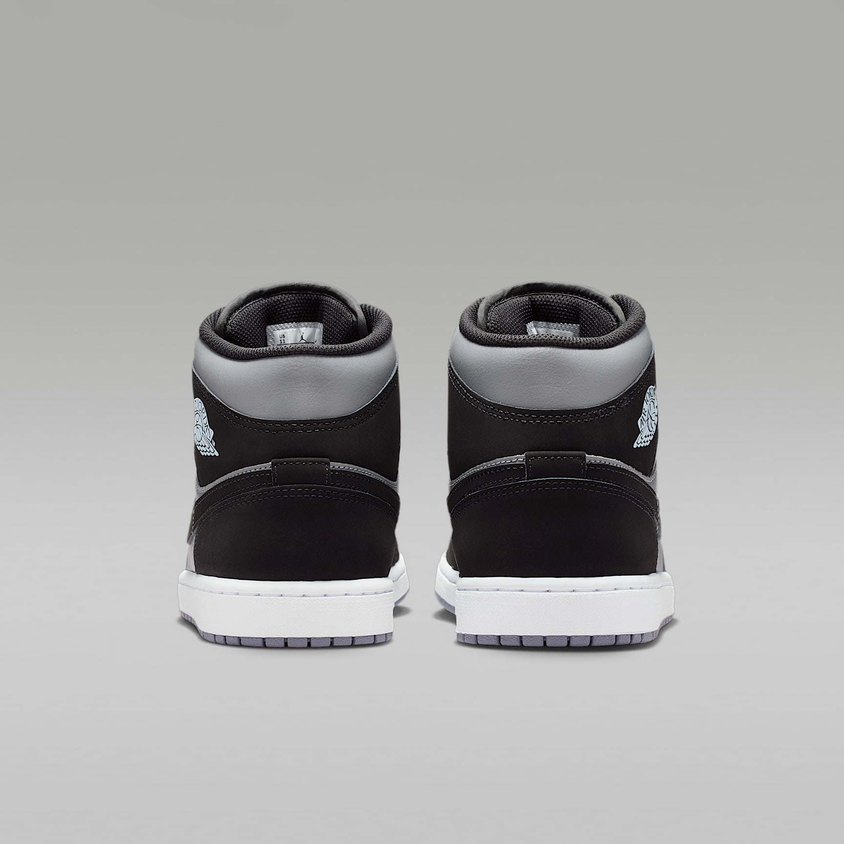 Air Jordan 1 Mid Schuh (Herren) – Schwarz/Cool Grey/Light Armory Blue/Schwarz