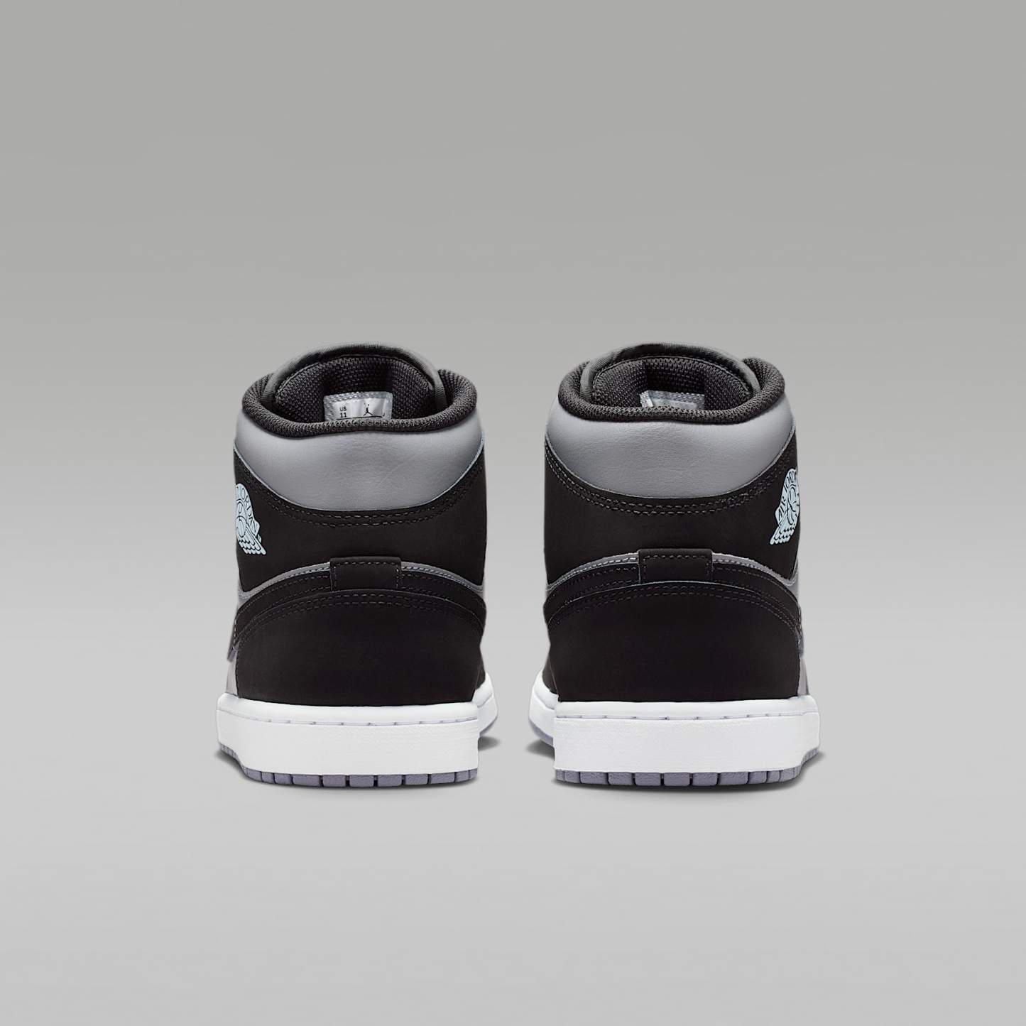 Air Jordan 1 Mid Schuh (Herren) – Schwarz/Cool Grey/Light Armory Blue/Schwarz