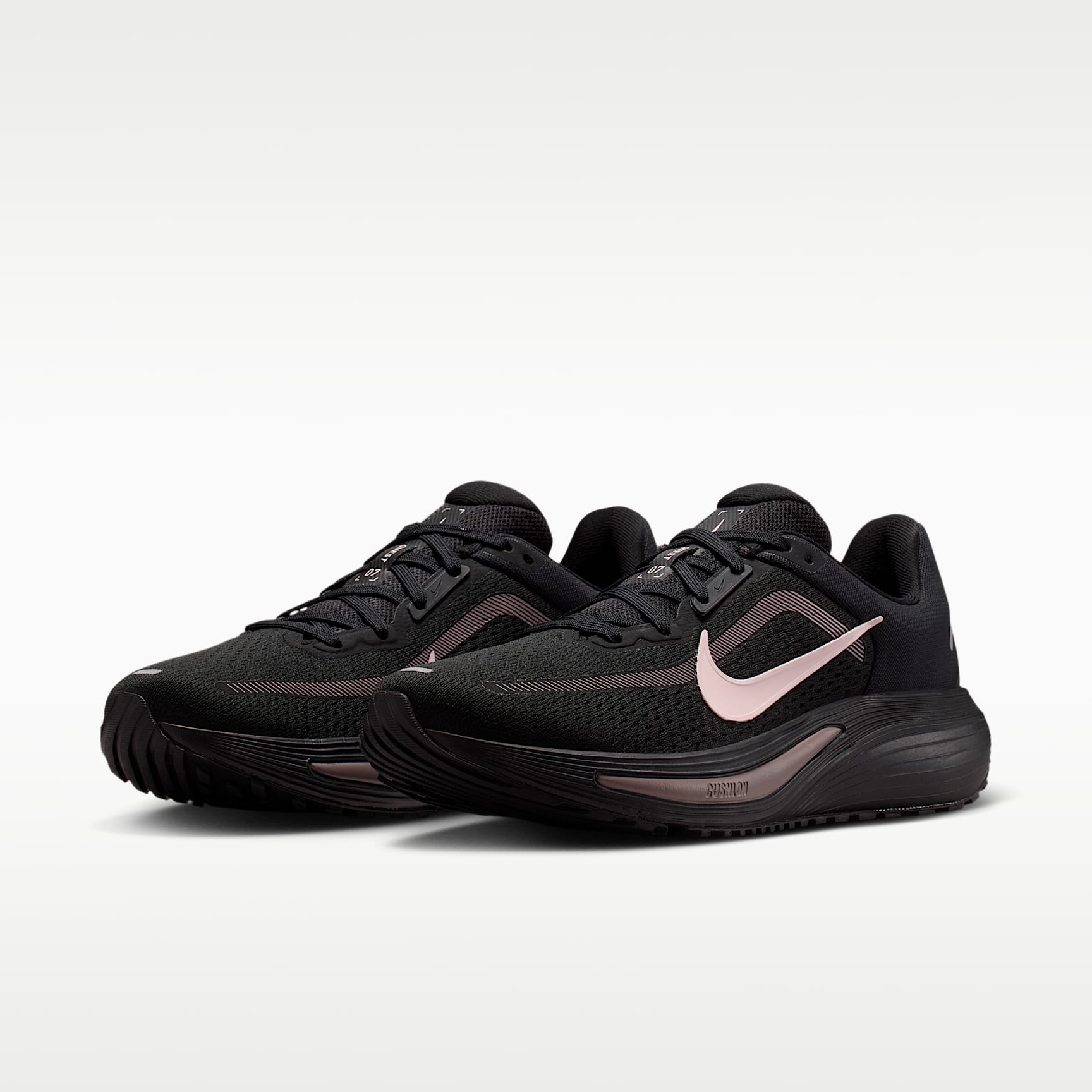 Nike Quest 7 Straßenlaufschuhe (Damen) – Schwarz/Taupe Haze/Silt Red