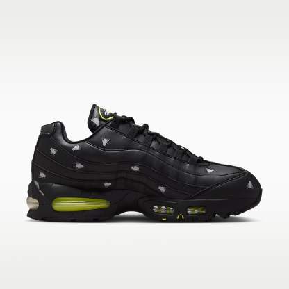 Nike Air Max 95 Premium Herrenschuh – Schwarz/Schwarz/Metallic Dark Grey/Neon Yellow