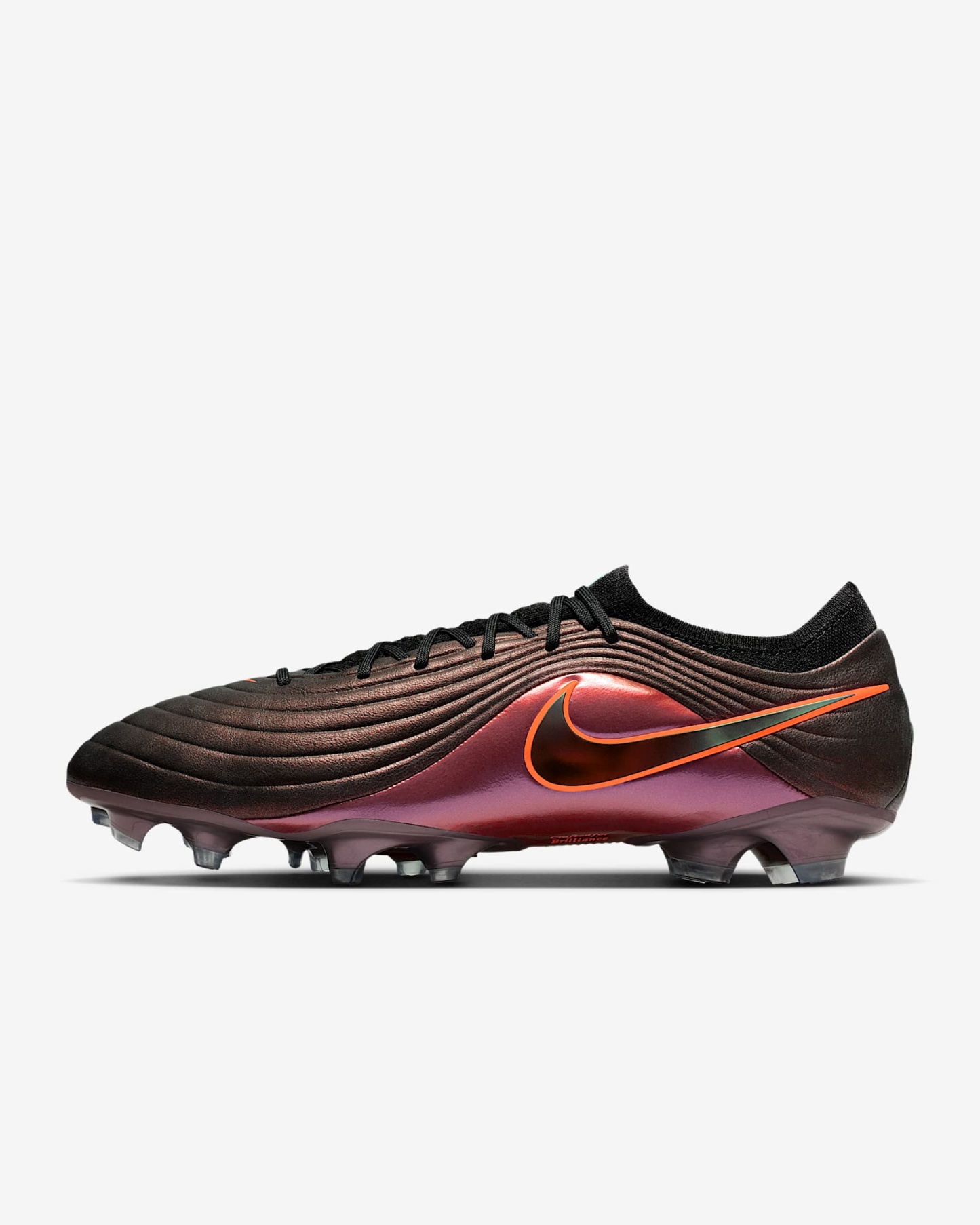 Nike Tiempo Maestro Elite LV8 Low Top Fußballschuh für normalen Rasen – Schwarz/Hyper Crimson/Laser Orange