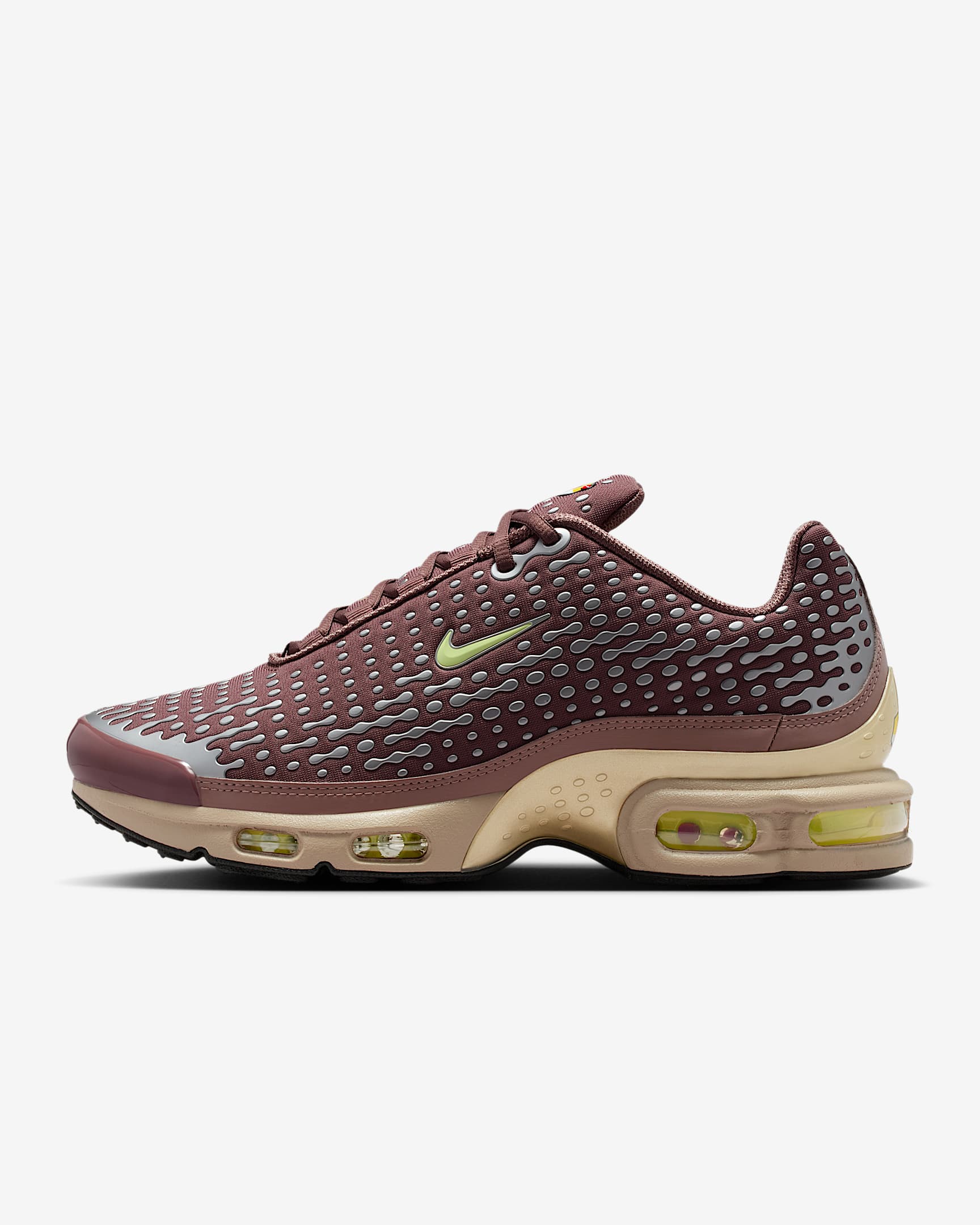 Nike Air Max Plus VII Schuh (Herren) – Plum Eclipse/Metallic Gold Grain/Schwarz/Barely Volt