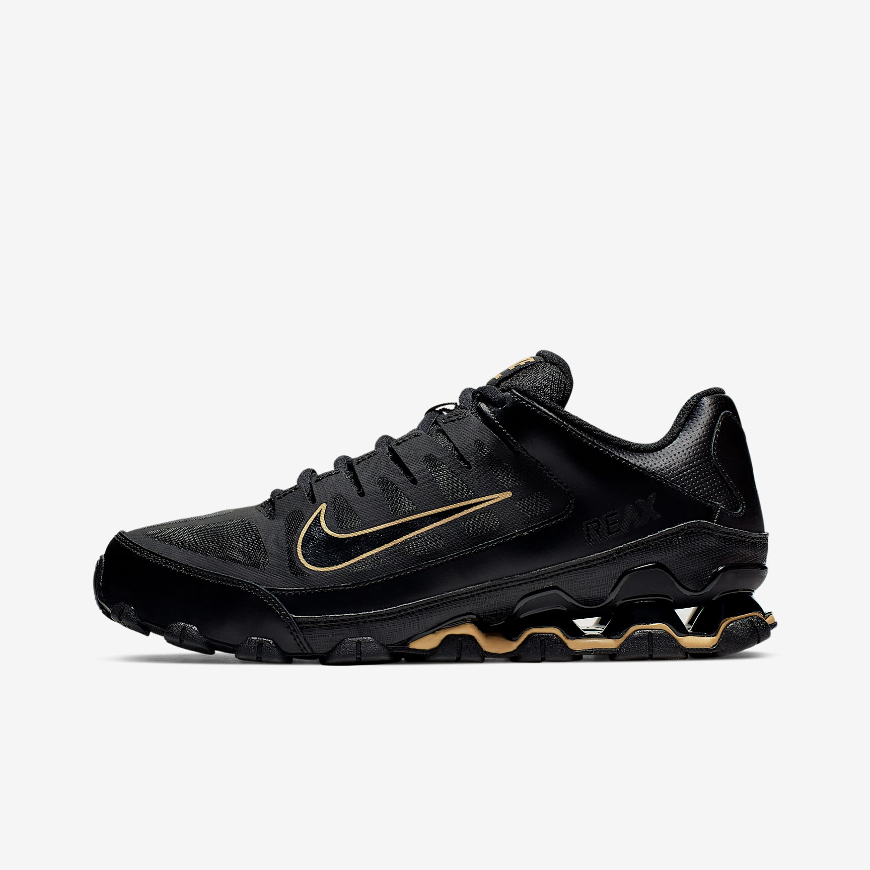 Nike Reax 8 TR Workout-Schuh für Herren – Schwarz/Schwarz/Metallic Gold