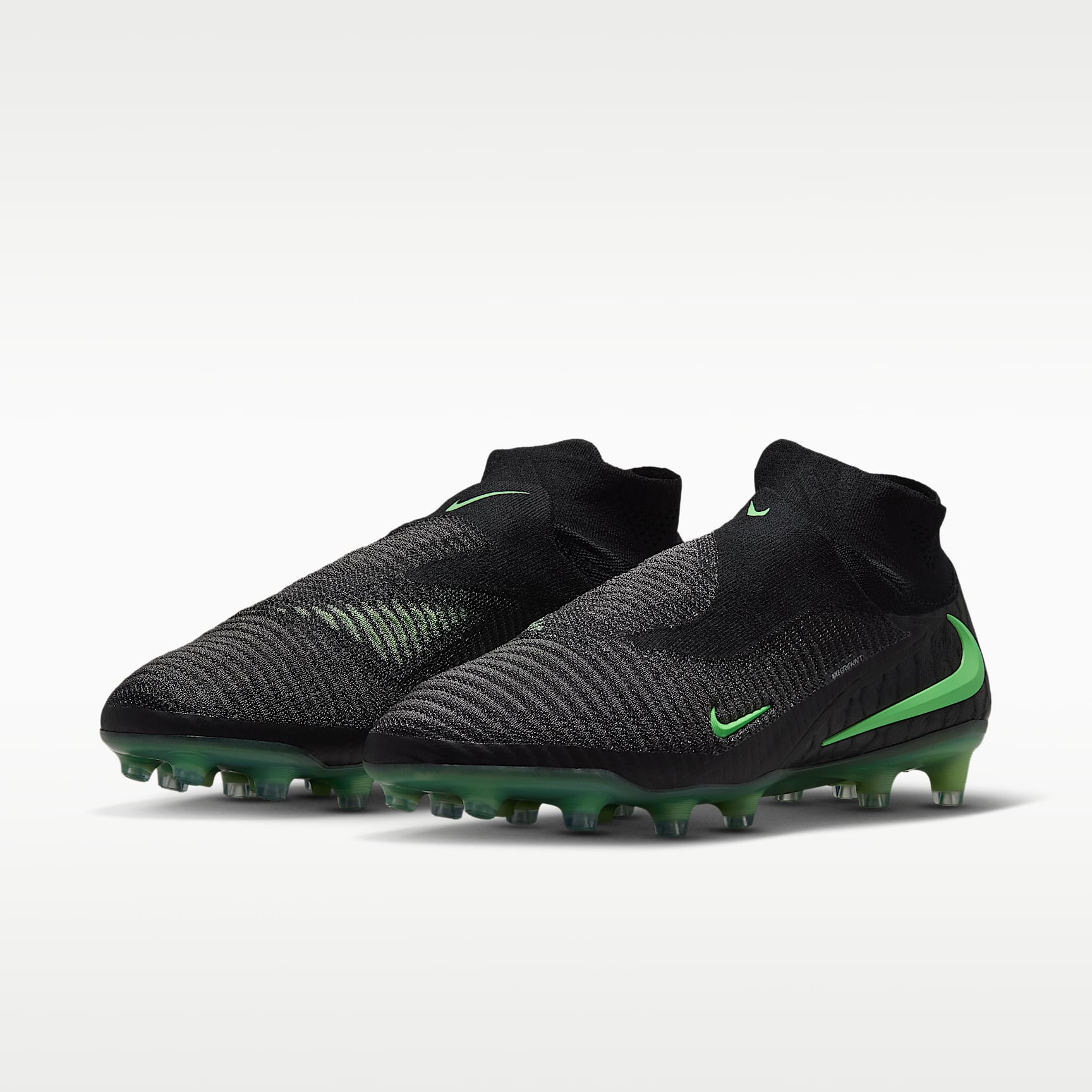 Nike Phantom 6 High Elite Fußballschuh für Kunstrasen – Schwarz/Schwarz/Illusion Green
