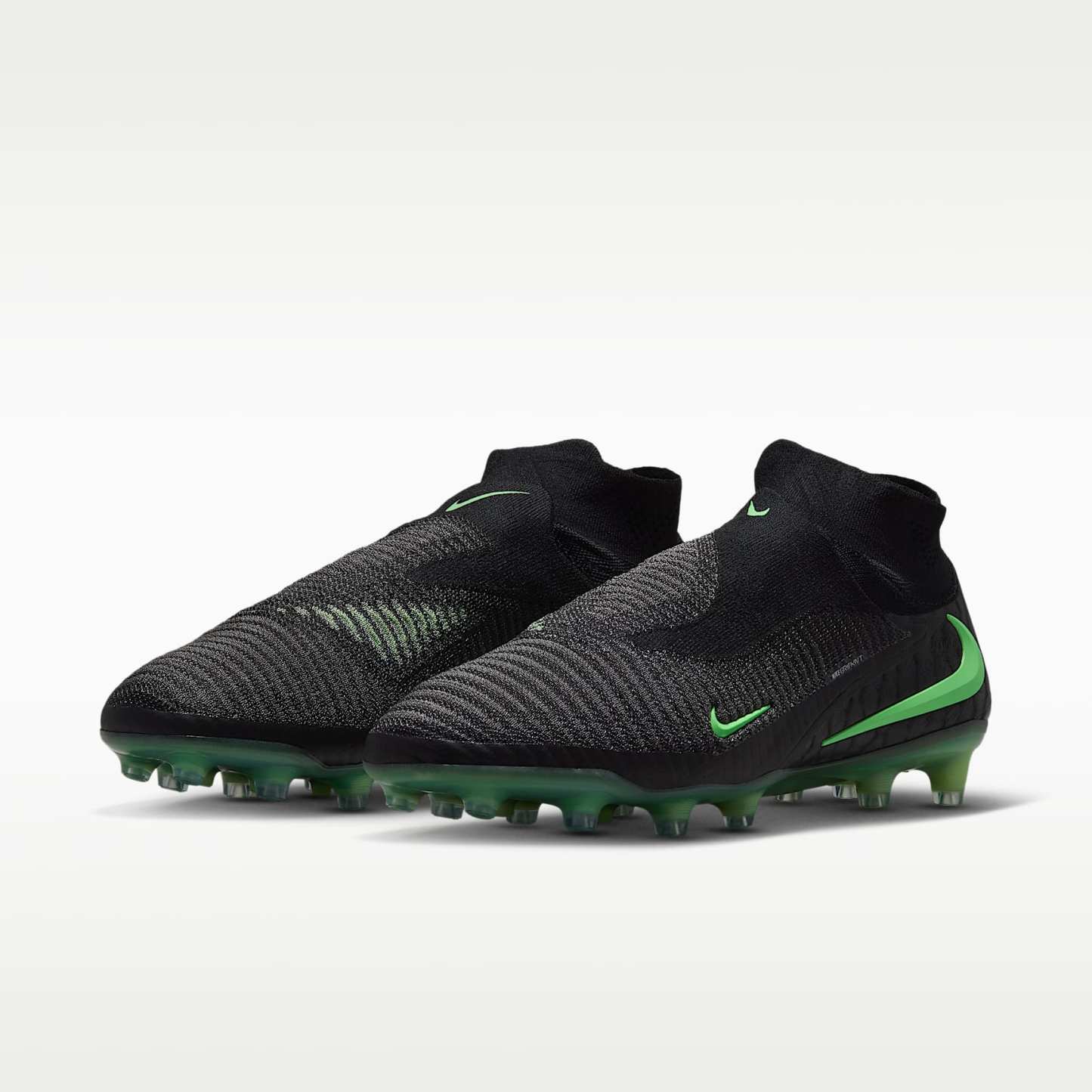 Nike Phantom 6 High Elite Fußballschuh für Kunstrasen – Schwarz/Schwarz/Illusion Green