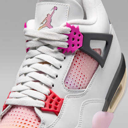 Air Jordan 4 Retro "Comic" Schuh (Herren) – Off White/Anthracite/Fire Pink