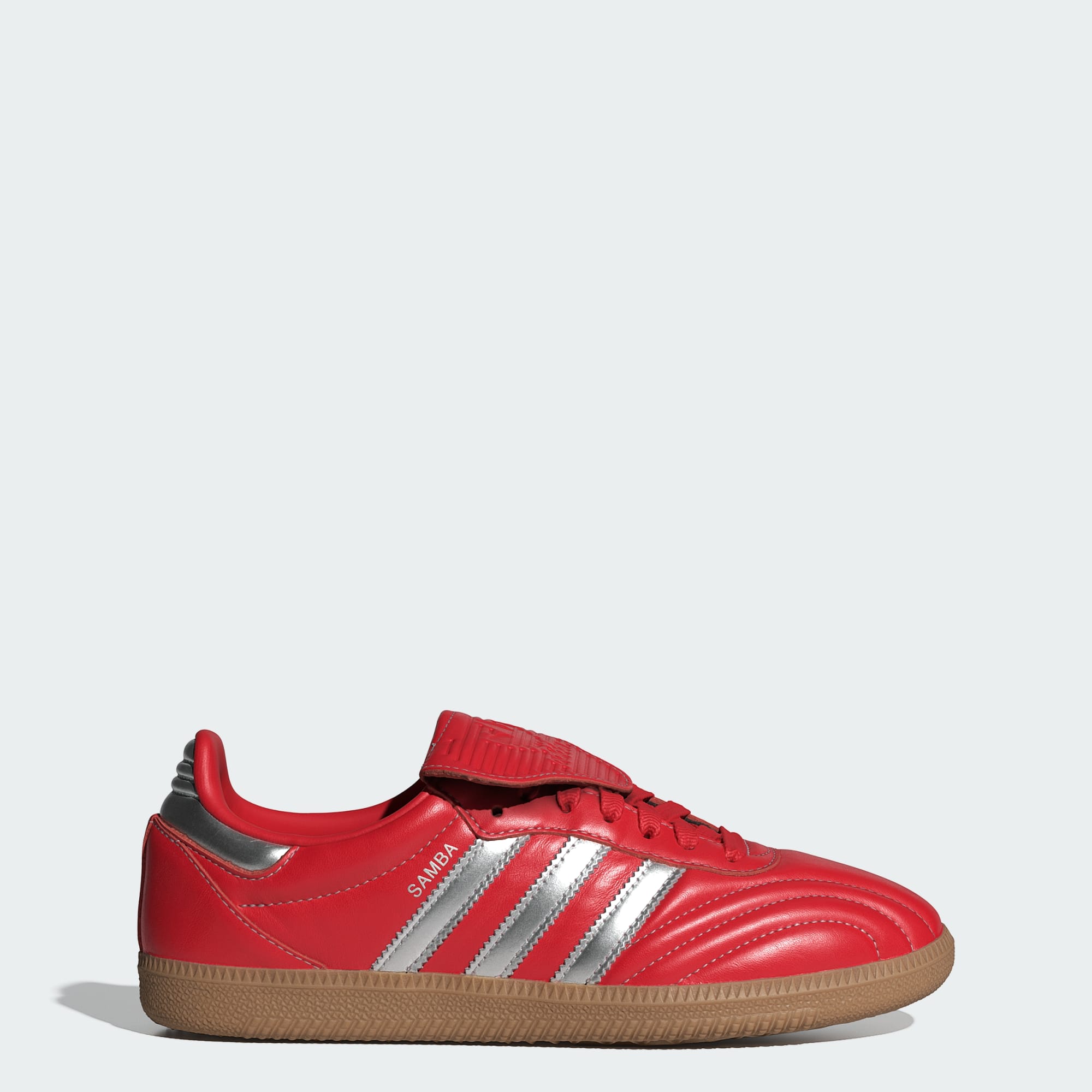Samba LT Schuh – Better Scarlet / Silver Metallic / Gum – JS3938