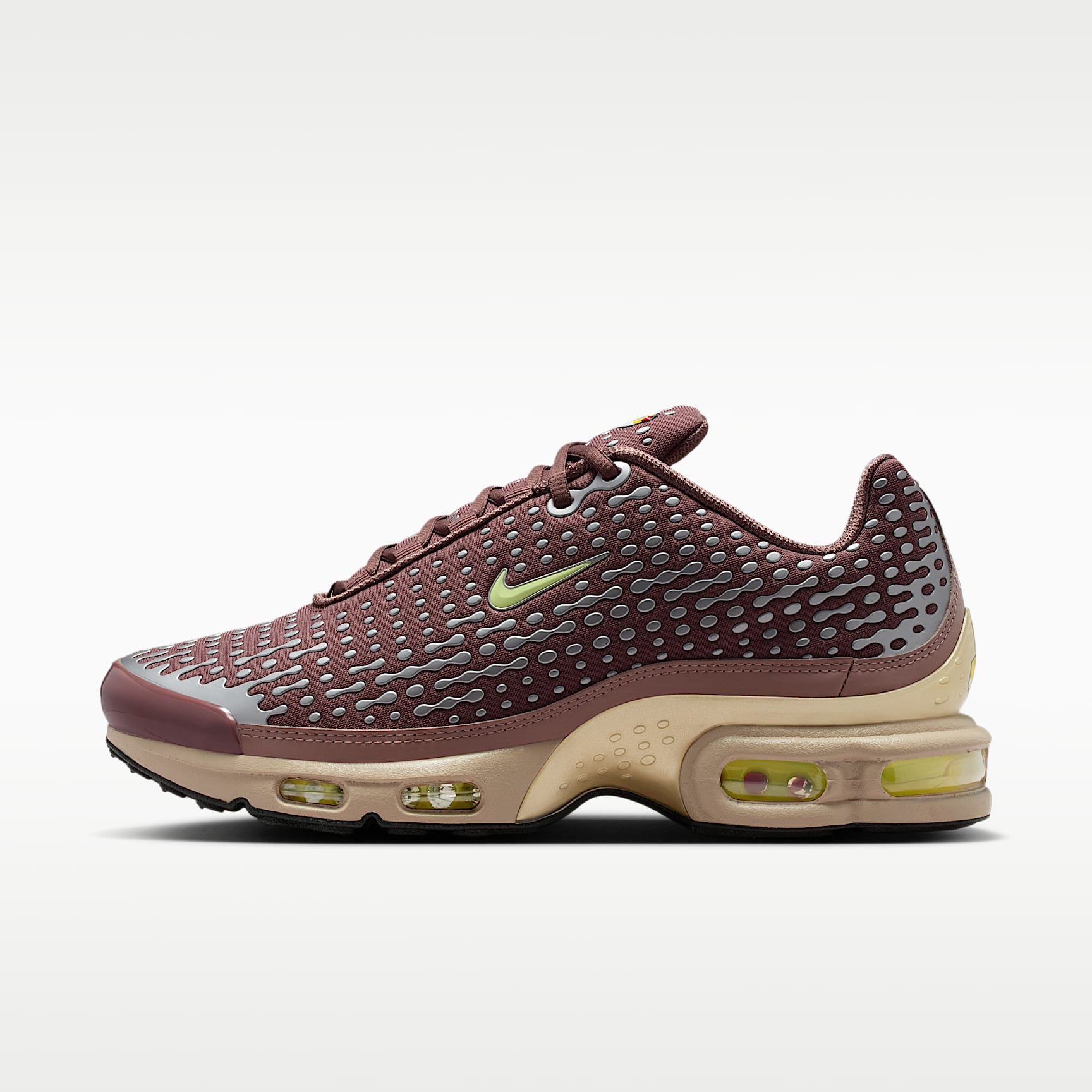Nike Air Max Plus VII Schuh (Herren) – Plum Eclipse/Metallic Gold Grain/Schwarz/Barely Volt