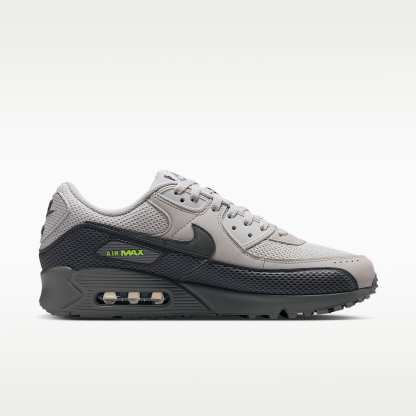 Nike Air Max 90 Premium Schuh (Herren) – Light Smoke Grey/Smoke Grey/Volt/Iron Grey