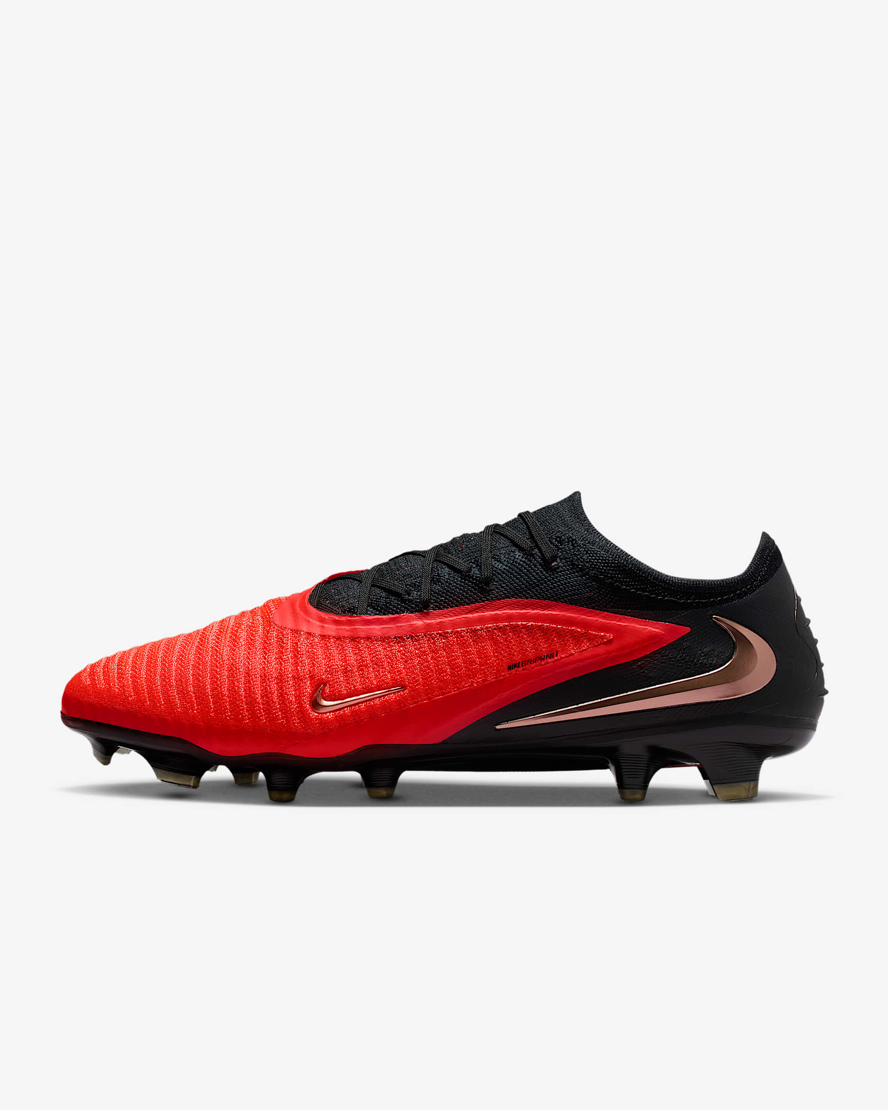 Nike Phantom 6 Low Elite Fußballschuh für normalen Rasen – Bright Crimson/Bright Crimson/Schwarz