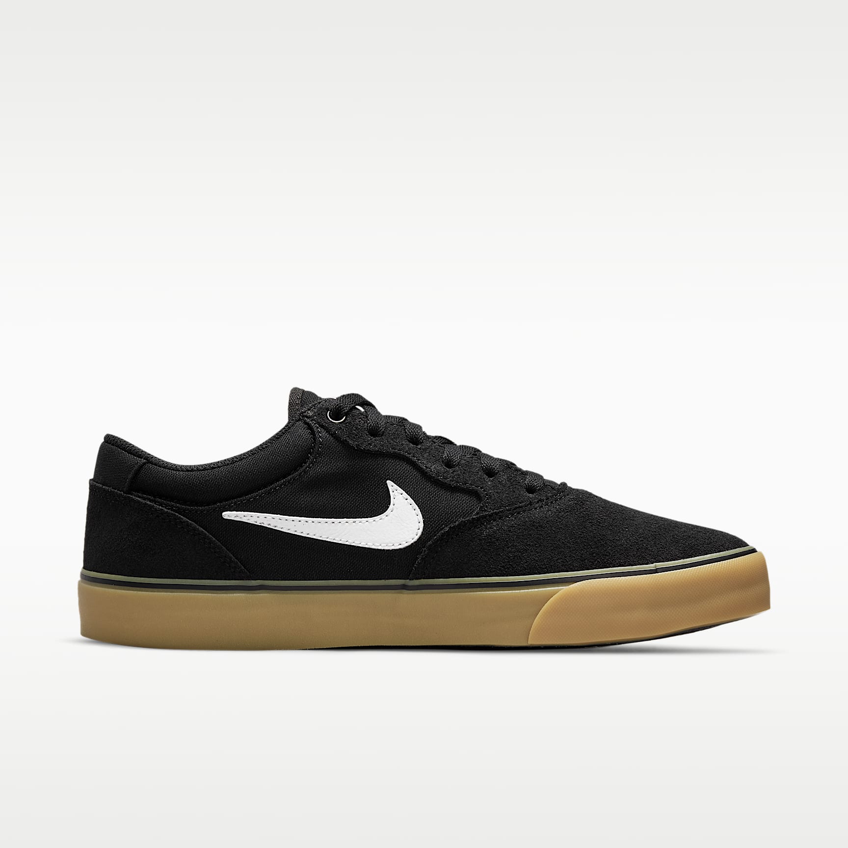Nike SB Chron 2 Skateboardschuh – Schwarz/Schwarz/Gum Light Brown/Weiß