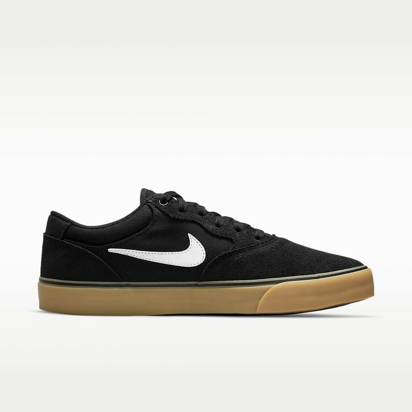Nike SB Chron 2 Skateboardschuh – Schwarz/Schwarz/Gum Light Brown/Weiß
