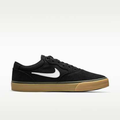 Nike SB Chron 2 Skateboardschuh – Schwarz/Schwarz/Gum Light Brown/Weiß