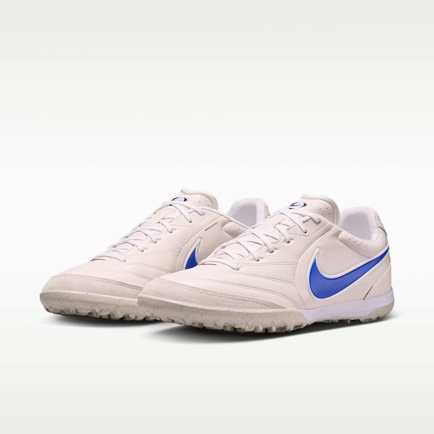 Nike Tiempo Ligera Pro Low-Top-Fußballschuh für Turf – Chalk/Weiß/Racer Blue