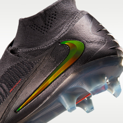 Nike Phantom 6 High Elite LV8 Fußballschuh für normalen Rasen – Medium Ash/Schwarz/Gold Amber