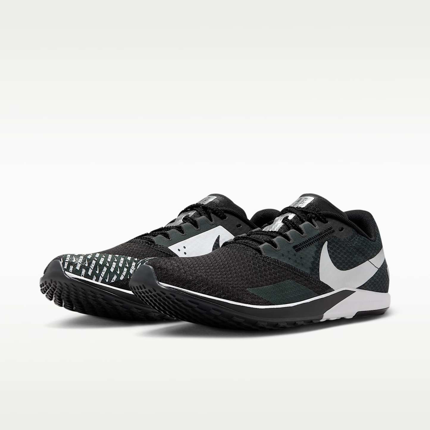 Nike Zoom Rival Waffle 6 Straßen- und Cross-Country-Laufschuhe für Wettkämpfe – Schwarz/Dark Smoke Grey/Weiß/Metallic Silver