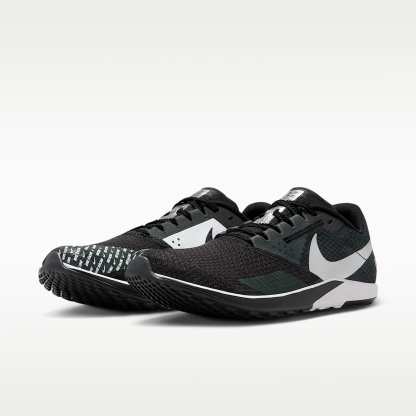 Nike Zoom Rival Waffle 6 Straßen- und Cross-Country-Laufschuhe für Wettkämpfe – Schwarz/Dark Smoke Grey/Weiß/Metallic Silver