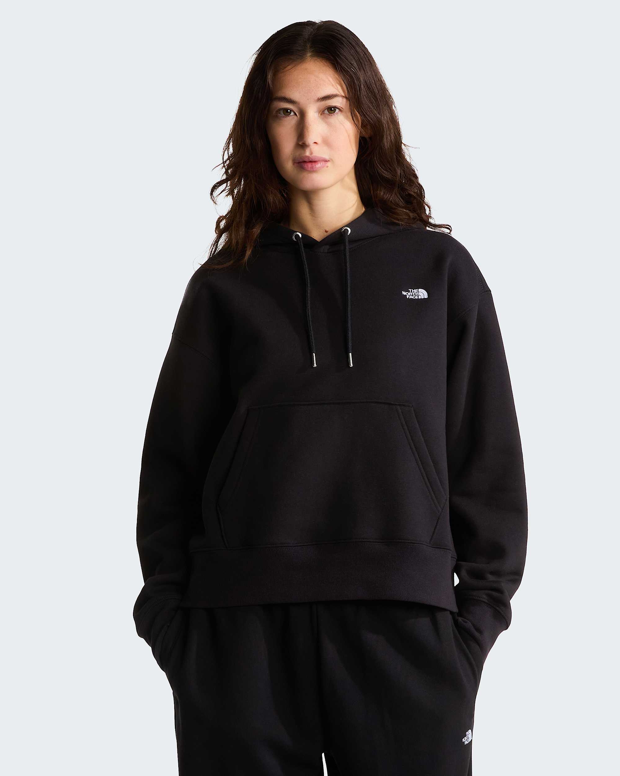 TNF™ Essential Simple Dome Boxy Oversized Hoodie Damen – TNF Black