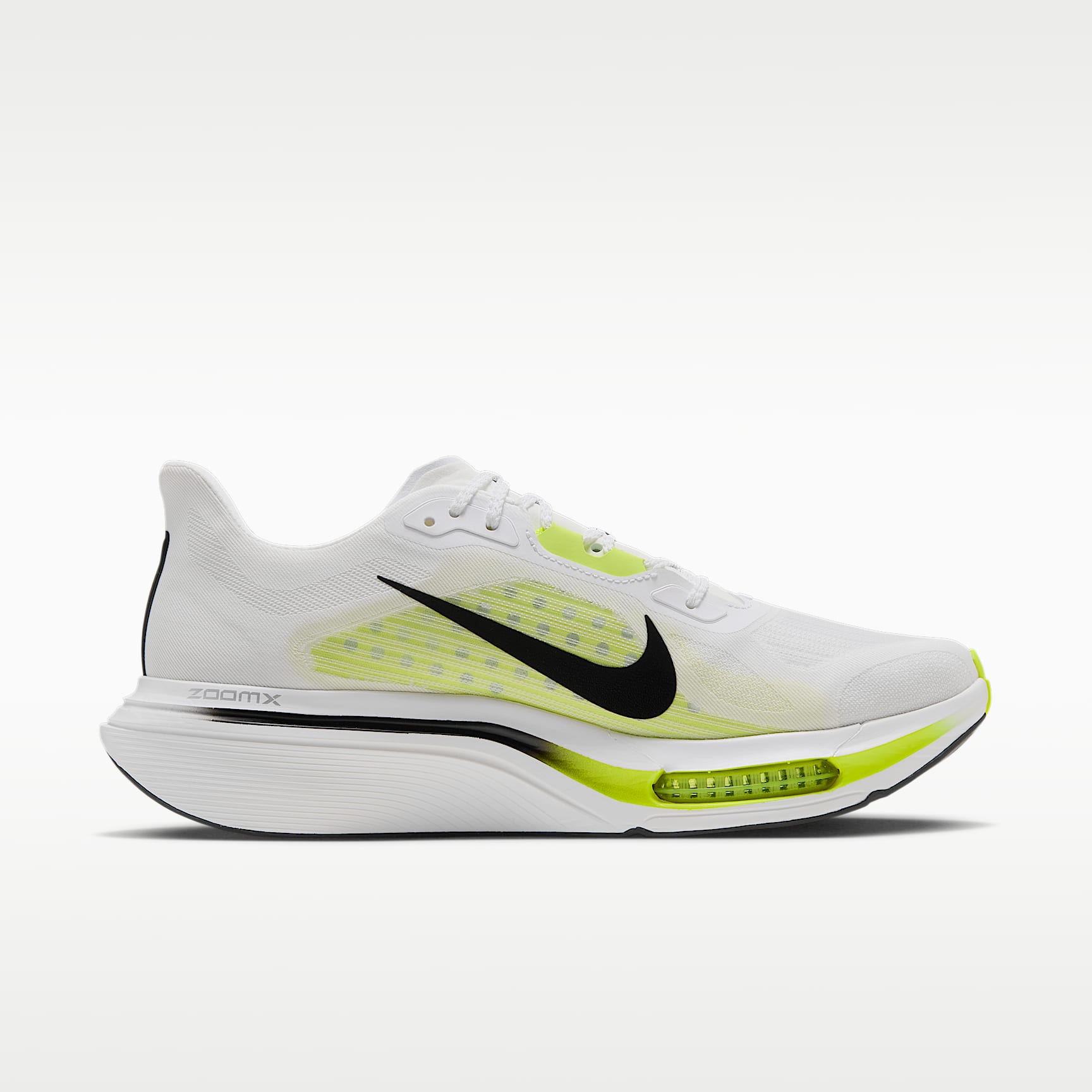 Nike Pegasus Plus 2 Straßenlaufschuh (Herren) – Weiß/Lemon Venom/Schwarz