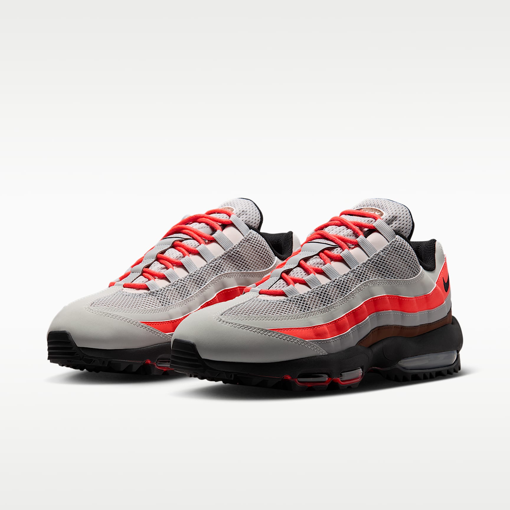 Nike Air Max '95 G Golfschuhe – Light Silver/Light Smoke Grey/Bright Crimson/Schwarz