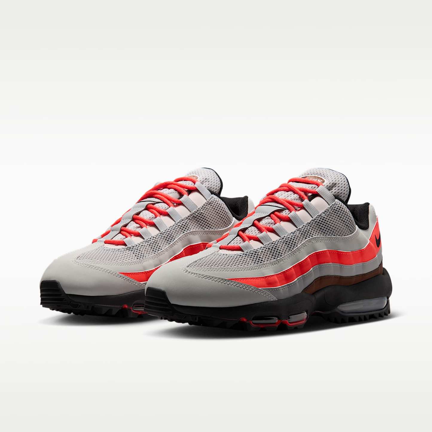 Nike Air Max '95 G Golfschuhe – Light Silver/Light Smoke Grey/Bright Crimson/Schwarz