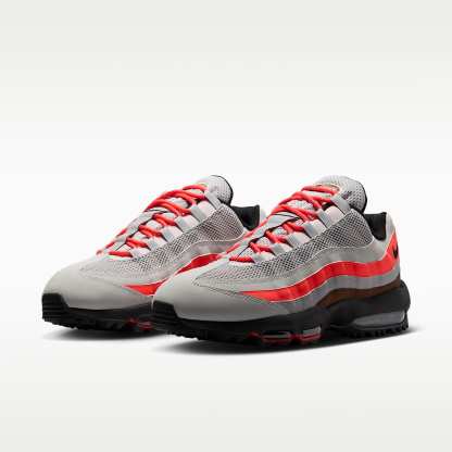 Nike Air Max '95 G Golfschuhe – Light Silver/Light Smoke Grey/Bright Crimson/Schwarz