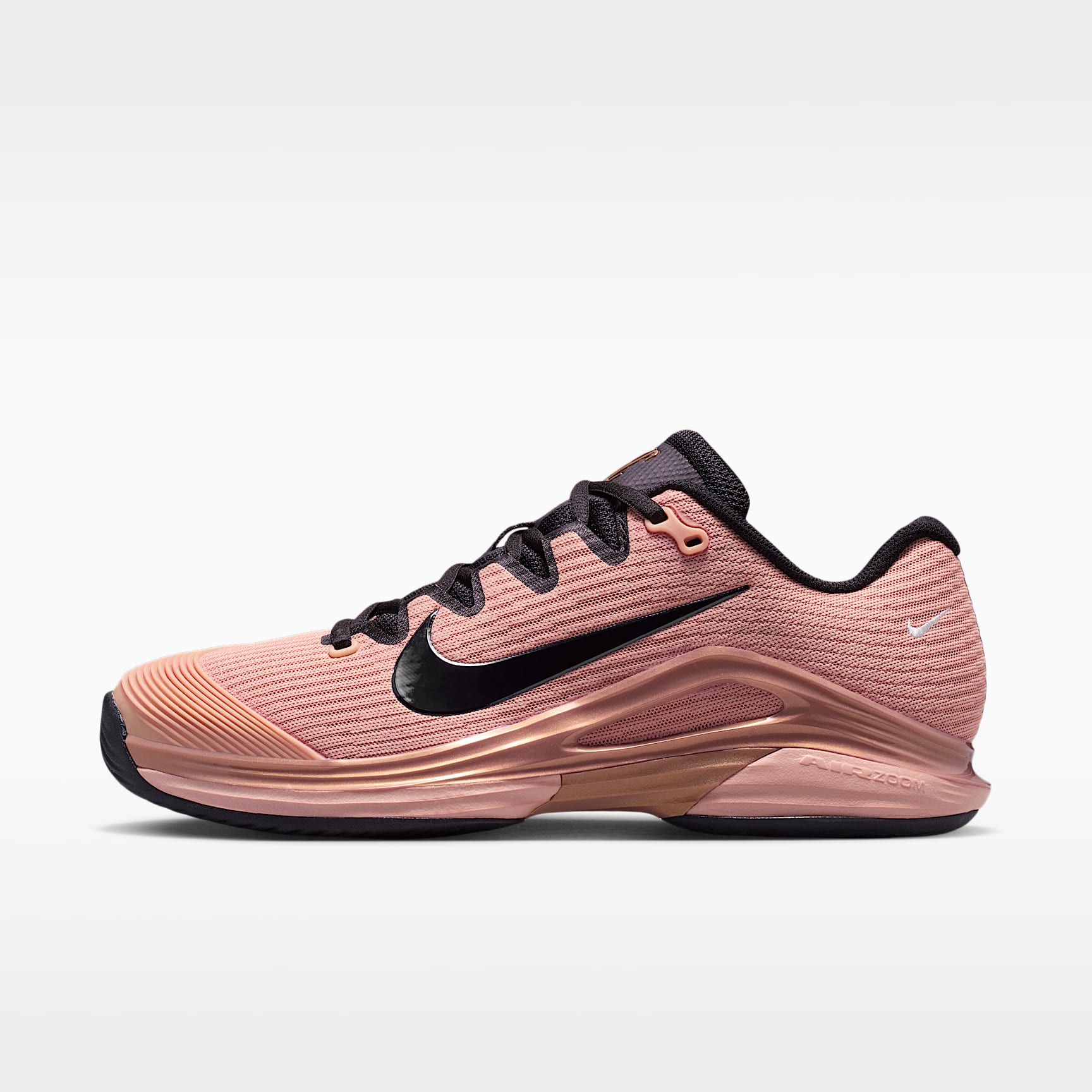 Nike Vapor 12 PRM Tennisschuh für Hartplätze (Damen) – Metallic Red Bronze/Pure Platinum/Schwarz