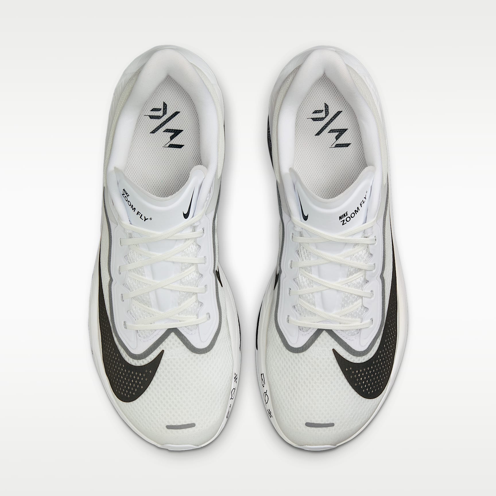 Nike Zoom Fly 6 Straßenlaufschuh für Wettkämpfe (Herren) – Weiß/Smoke Grey/Metallic Silver/Schwarz