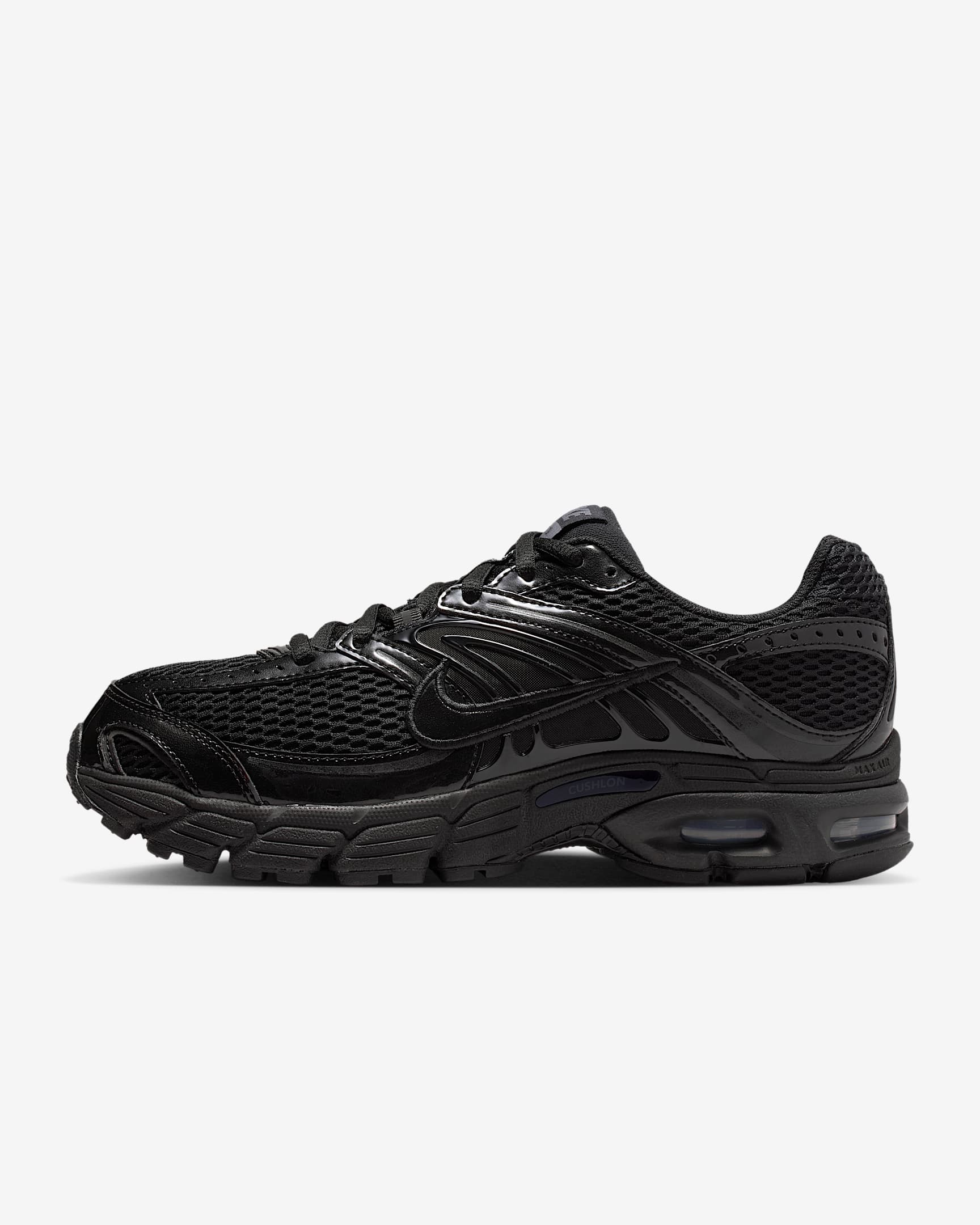 Nike Air Max Moto 2K Schuh mit reflektierenden Akzenten (Damen) – Schwarz/Iron Grey/Metallic Silver/Schwarz
