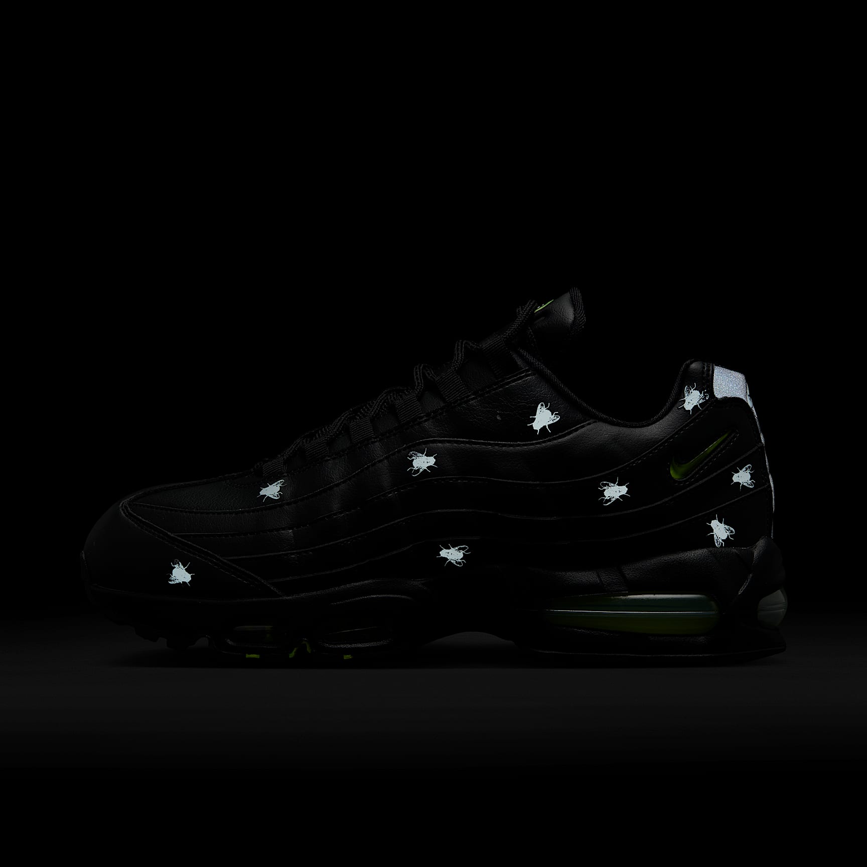 Nike Air Max 95 Premium Herrenschuh – Schwarz/Schwarz/Metallic Dark Grey/Neon Yellow