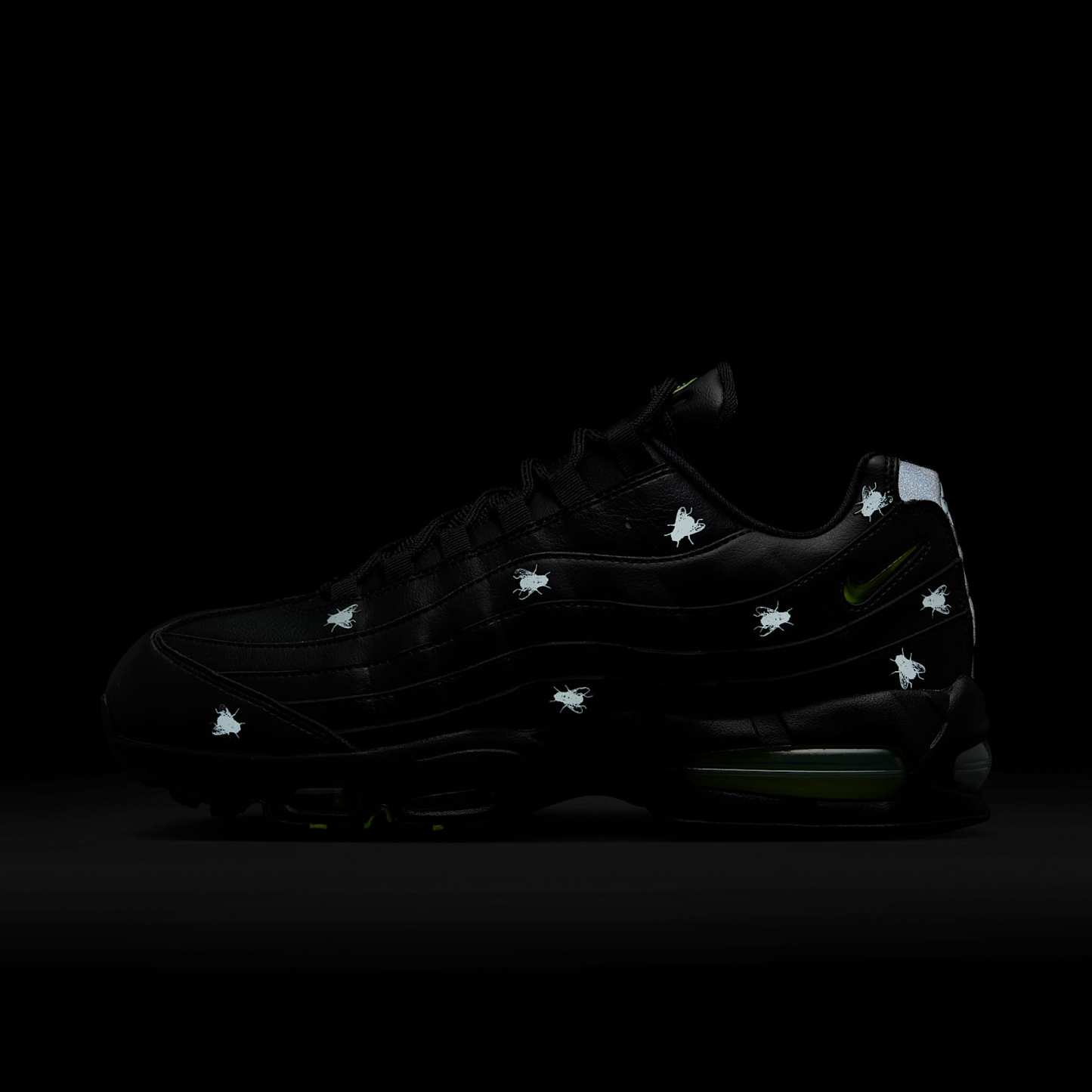 Nike Air Max 95 Premium Herrenschuh – Schwarz/Schwarz/Metallic Dark Grey/Neon Yellow