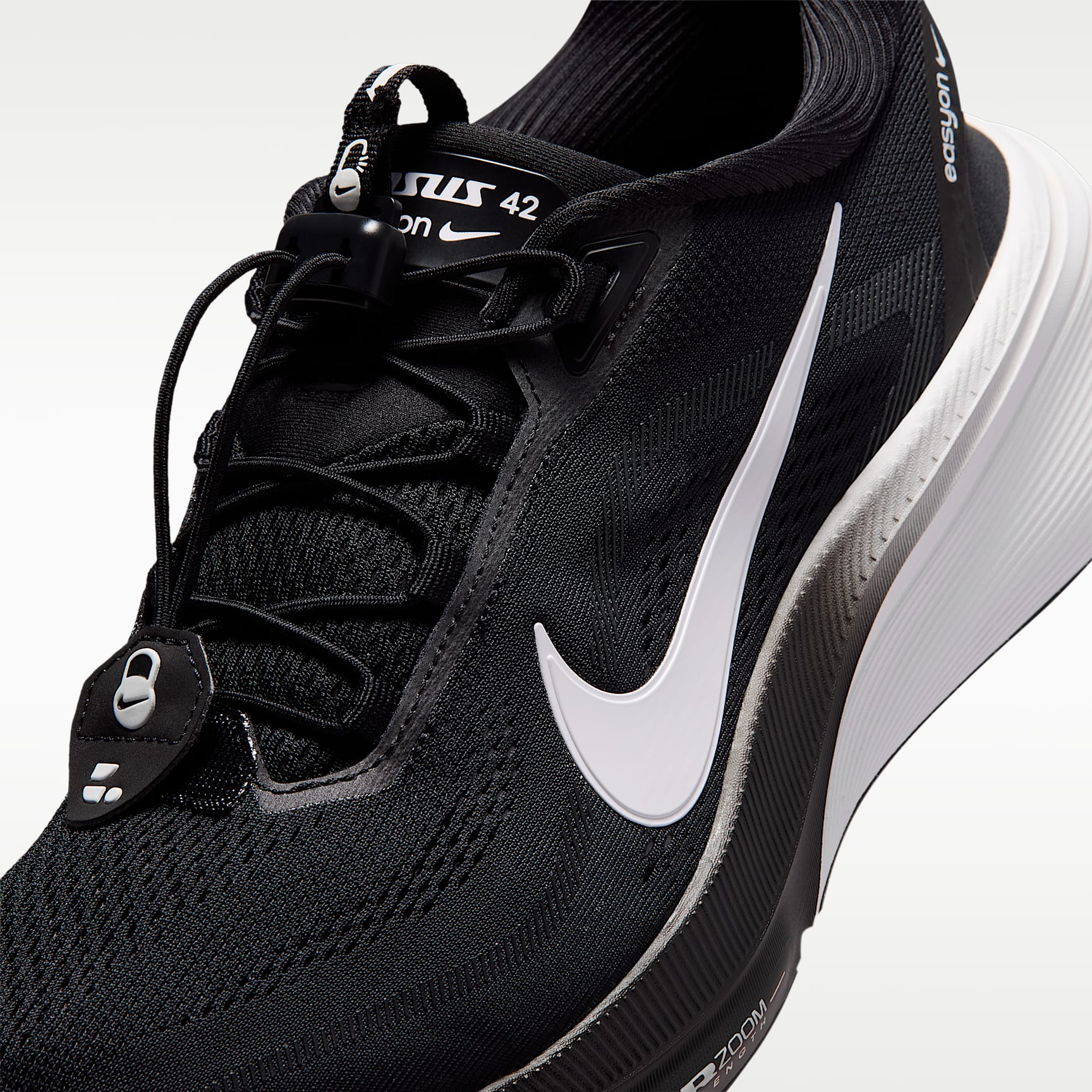 Nike Pegasus 42 EasyOn Straßenlaufschuh (Herren) – Schwarz/Dark Smoke Grey/Weiß