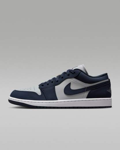 Air Jordan 1 Low Herrenschuh – Obsidian/Grey Fog/Pink Foam/Obsidian