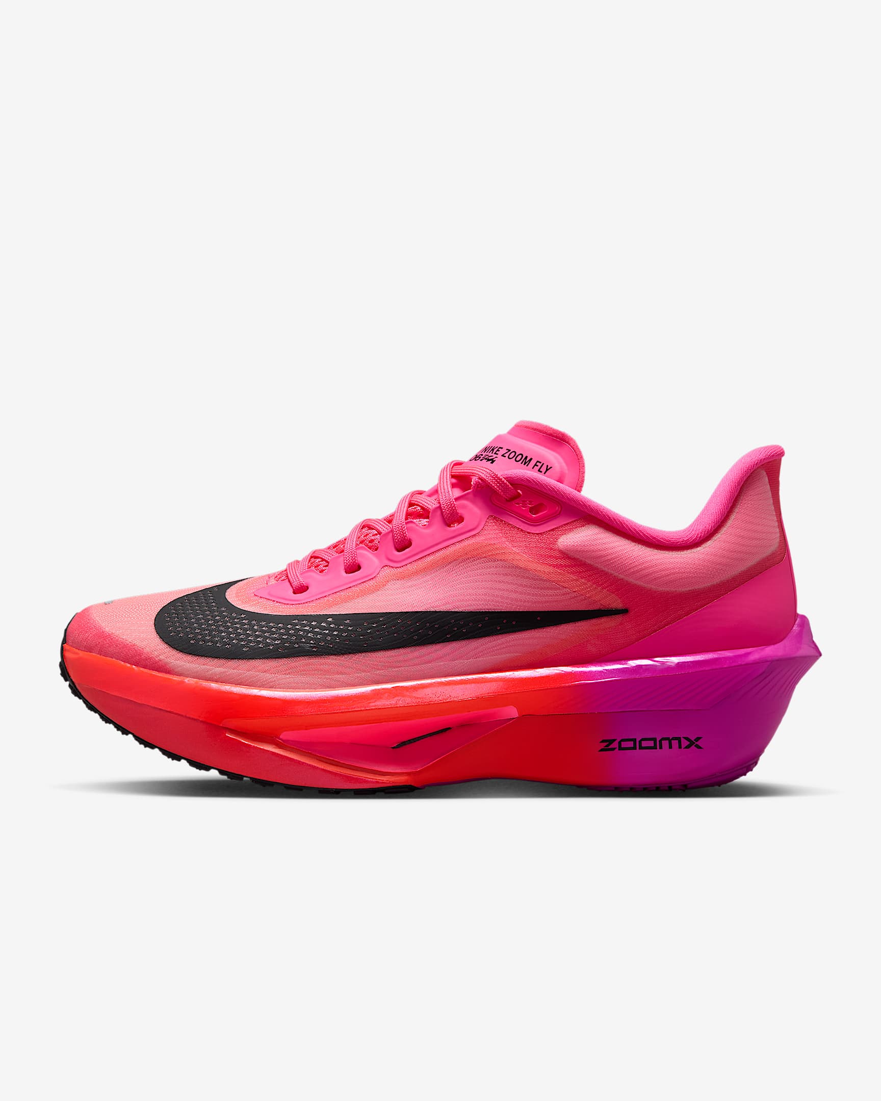 Nike Zoom Fly 6 Straßenlaufschuh für Wettkämpfe (Damen) – Hyper Pink/Laser Crimson/Fuchsia Blast/Schwarz