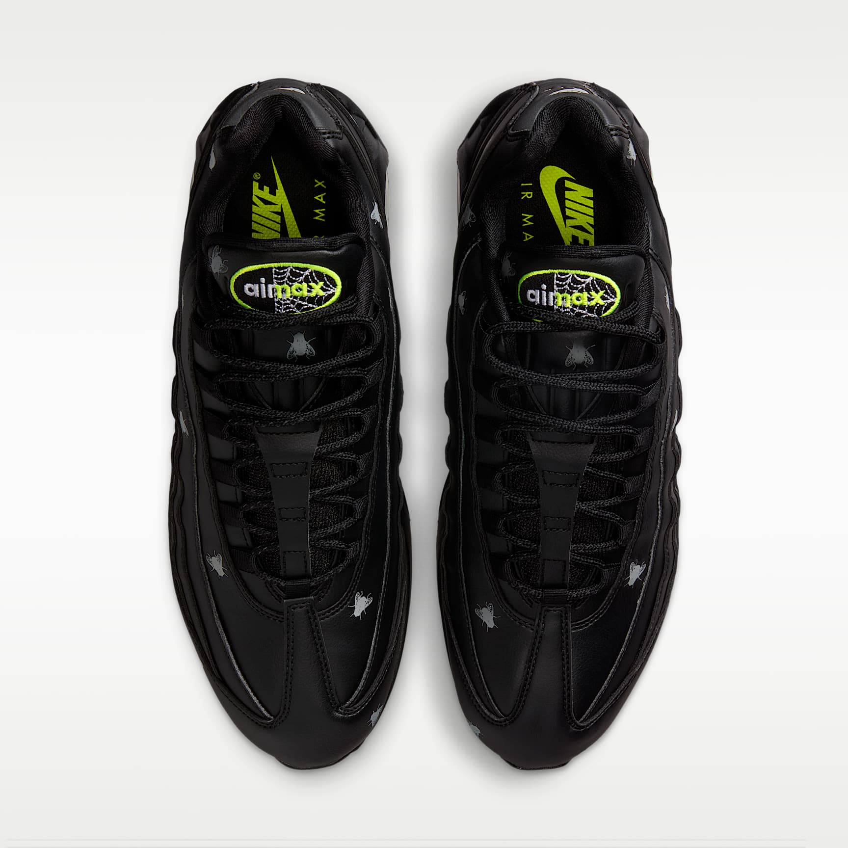 Nike Air Max 95 Premium Herrenschuh – Schwarz/Schwarz/Metallic Dark Grey/Neon Yellow