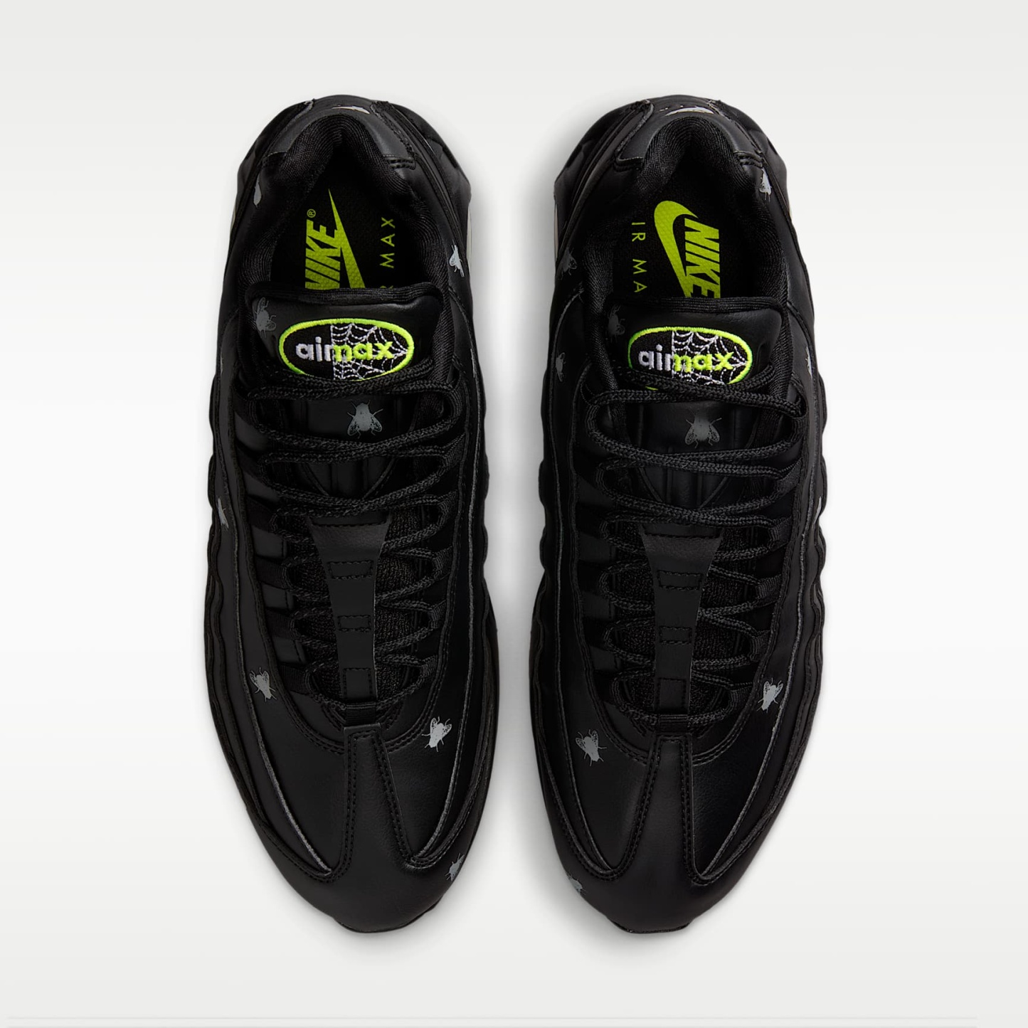 Nike Air Max 95 Premium Herrenschuh – Schwarz/Schwarz/Metallic Dark Grey/Neon Yellow