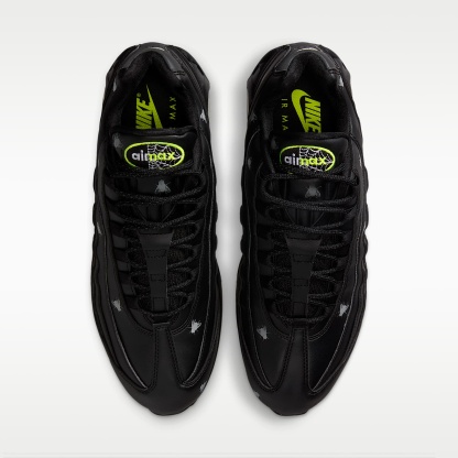 Nike Air Max 95 Premium Herrenschuh – Schwarz/Schwarz/Metallic Dark Grey/Neon Yellow