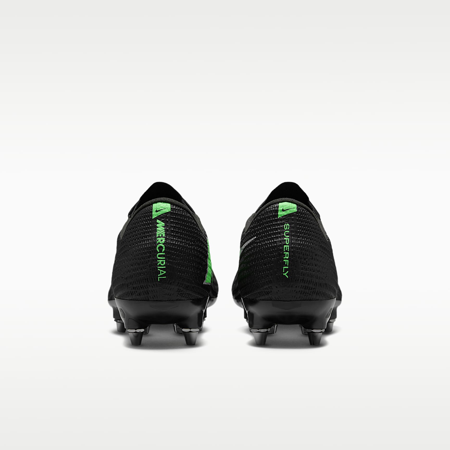 Nike Mercurial Superfly 11 Elite Low-Top-Fußballschuh für weichen Rasen – Schwarz/Schwarz/Illusion Green